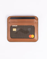 Leather Card Holder - Havane